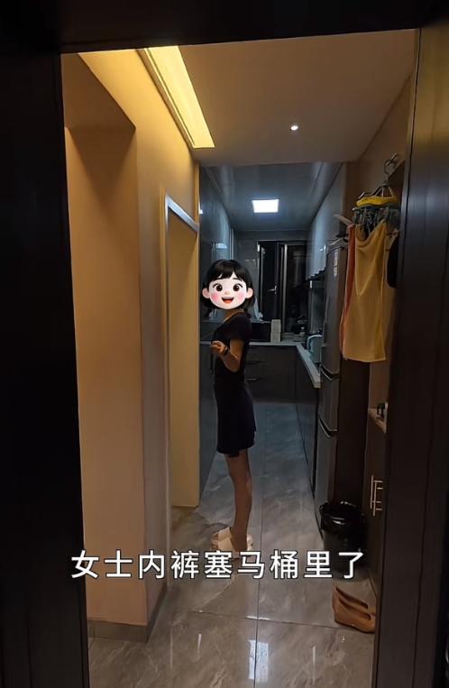 这下解释不清了！内蒙古包头，女子出差两天回家，上厕所时发现马桶堵了，叫来师傅疏通