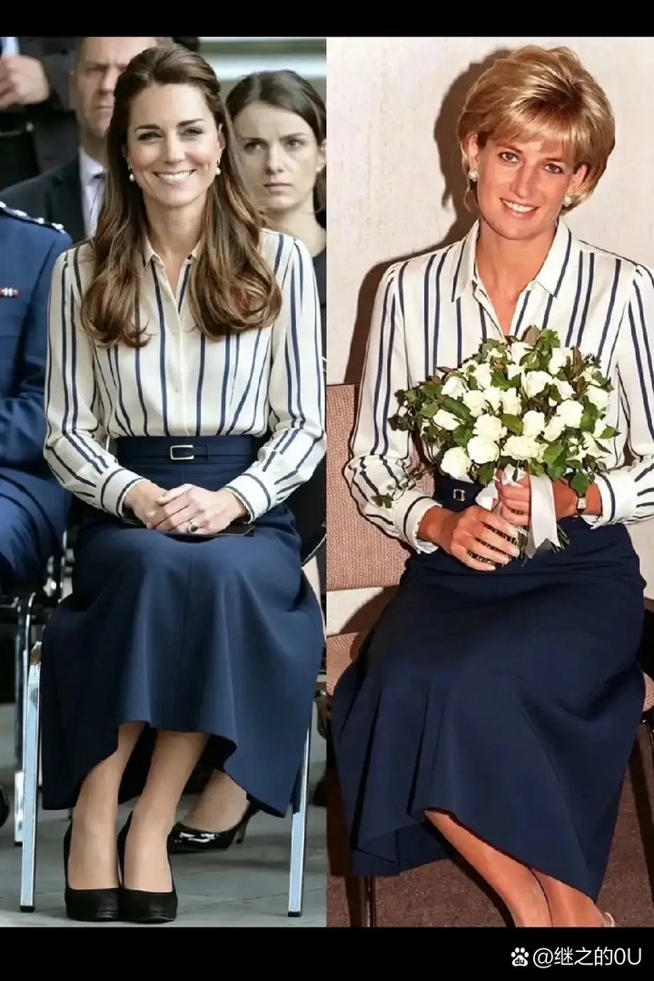 凯特王妃穿上戴安娜一样的衣服，婆媳俩谁更漂亮？​
