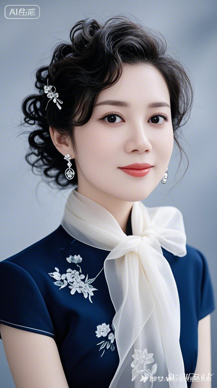 优雅复古风，精致的旗袍与复古发饰的完美结合，尽显东方女性的魅力。