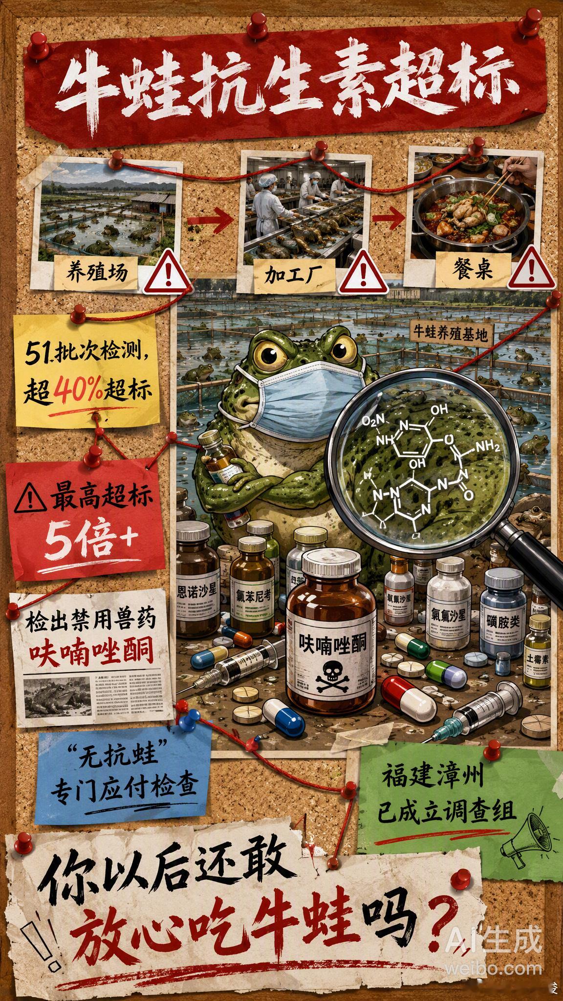 牛蛙养殖户称不用抗生素可能绝收高密度养殖倒逼滥用药物，最后风险全由食客承担，这个