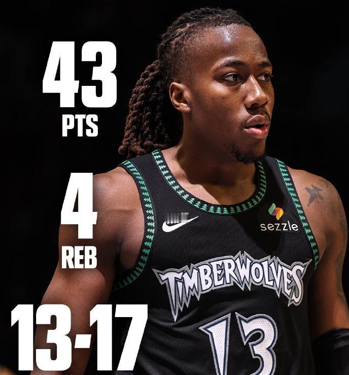 道苏姆封神之战！全场出战42分钟，投篮17中13，三分5中5，罚球12中12