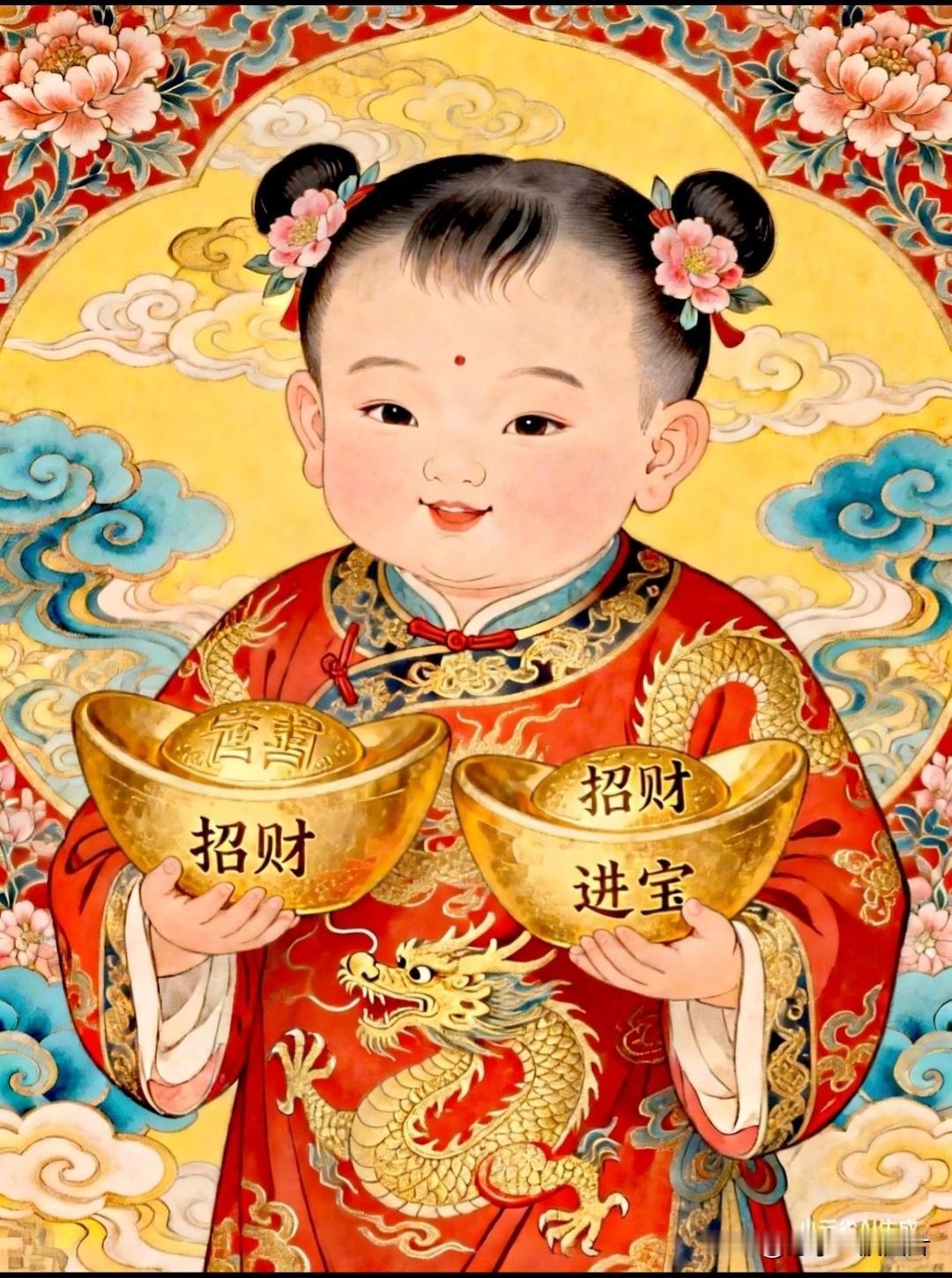 招财童子至，万事皆顺遂。