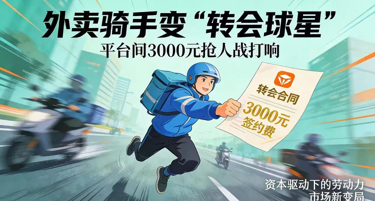 外卖骑手变“转会球星”：平台间3000元抢人战打响，为哪般？月薪过万的骑手常