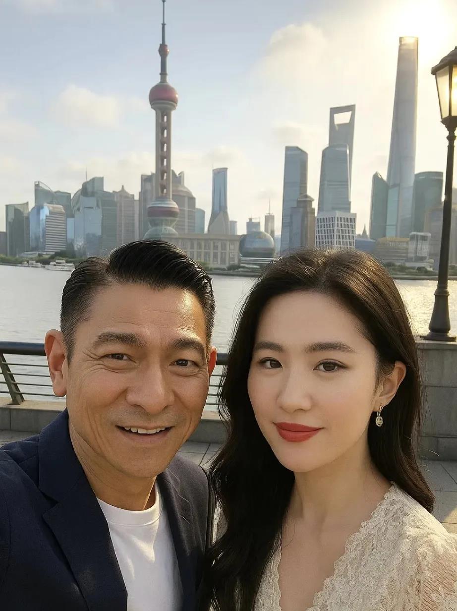 天王就是天王，就算刘亦菲站在旁边合照，也是满满高攀的味道