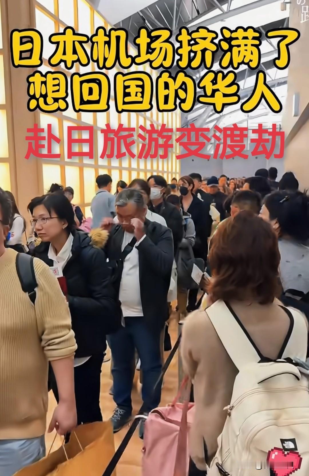 日本机场挤满想回国的华人：赴日旅游变“渡劫”！（配这张图）你看这机场