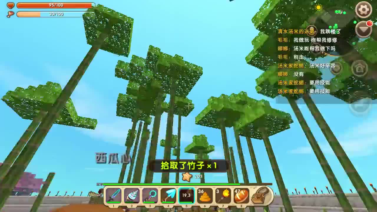 迷你世界联机 天空之城, 汤米训了只假熊猫