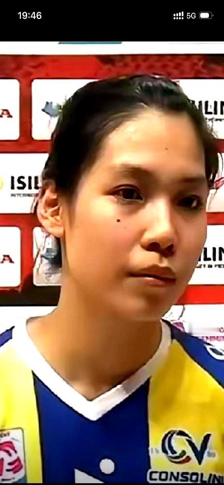 庄宇珊，184的小个子主攻，在意甲杀疯了。去年11月底刚报到，8场球场均1