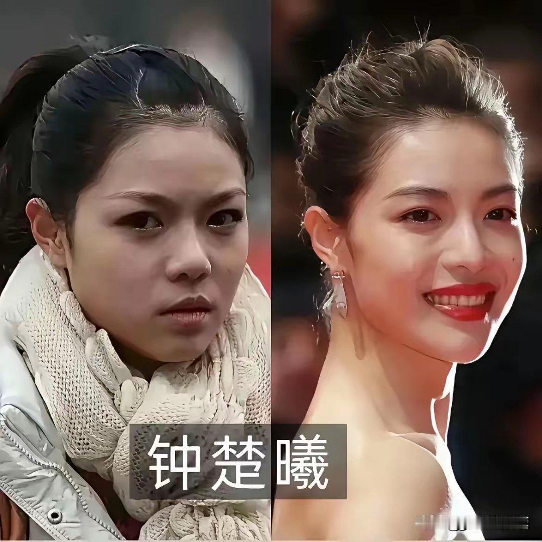 都说娱乐圈是所“整容院”，好多女明星出道前后，简直判若两人。看看这一组对比照，