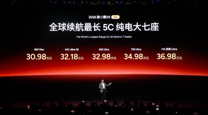 26款小鹏X9纯电版本的价格这么快就来了～CLTC纯电续航最高750kmCL