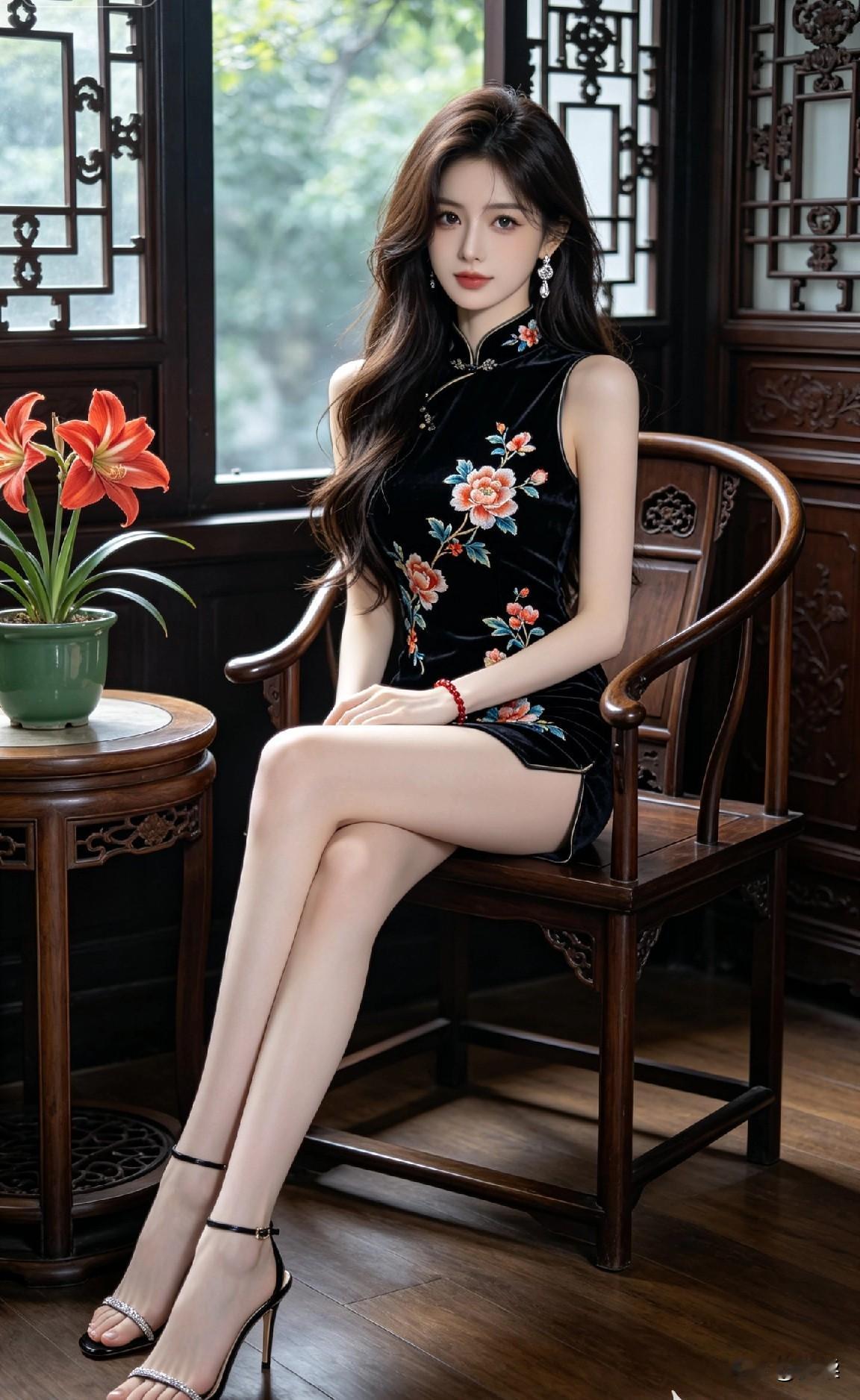 旗袍模特美女