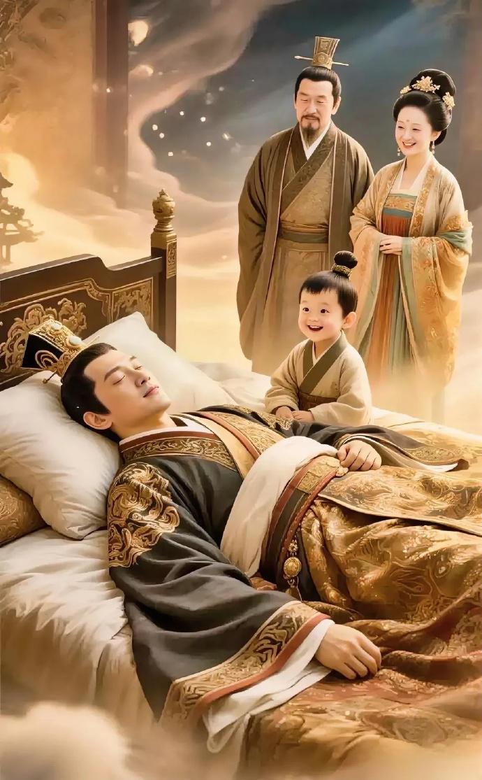 汉明帝永平十七年正月的某一天，皇帝刘庄于夜间梦到了父亲刘秀，母亲阴丽华也在那里，