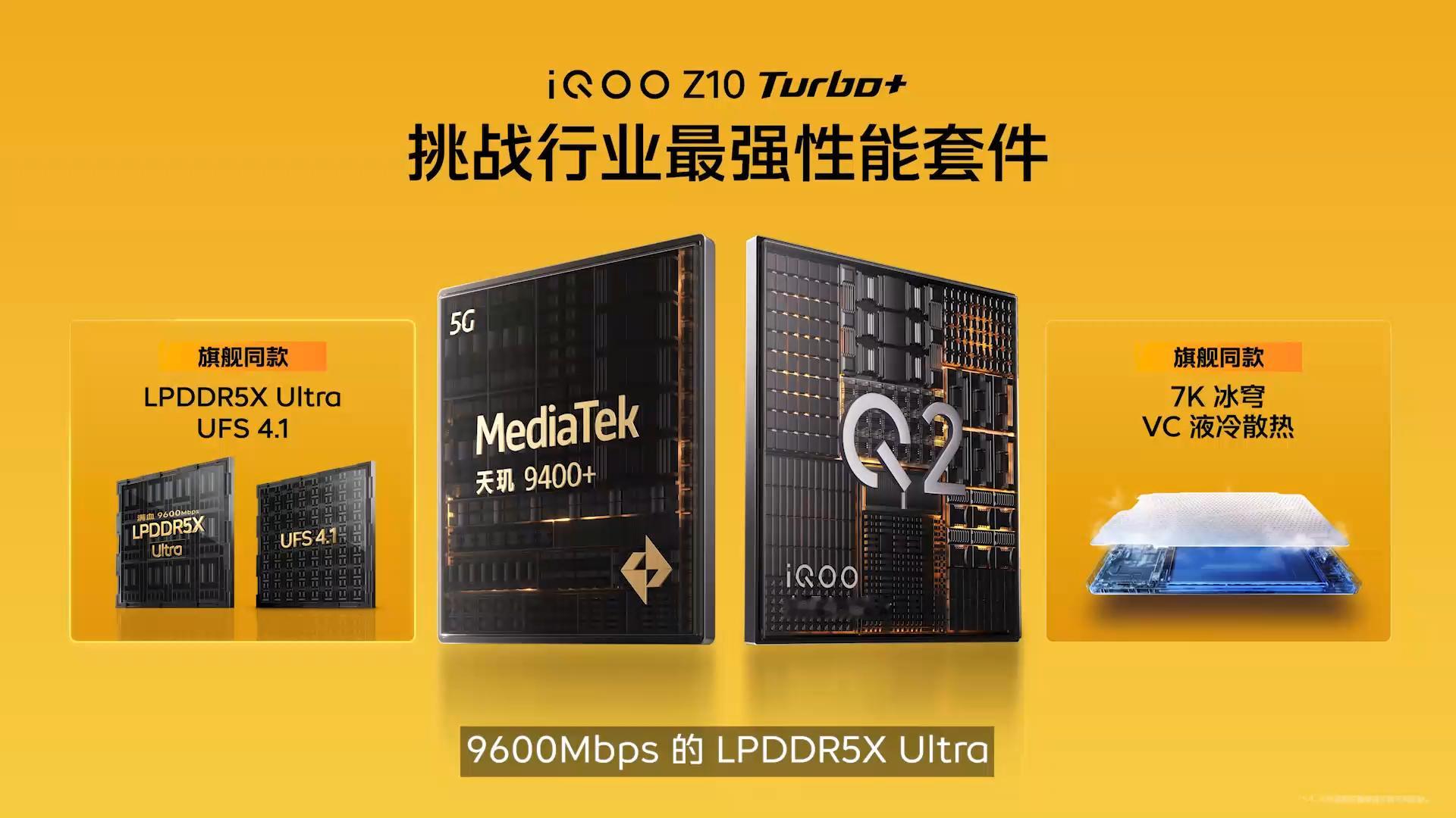 Z系列作为游戏电竞手机，iQOOZ10Turbo+有最新的天玑9400+和