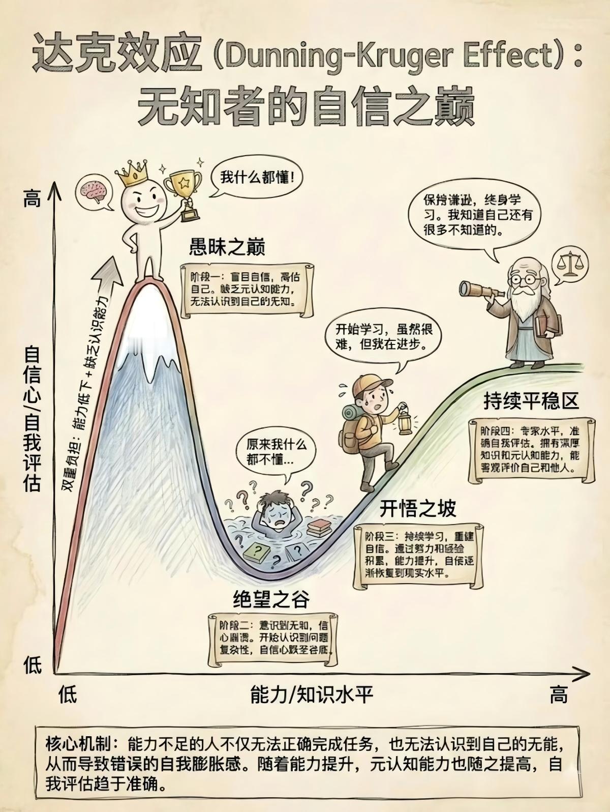 达克效应：起伏是人生常态，我只管努力...