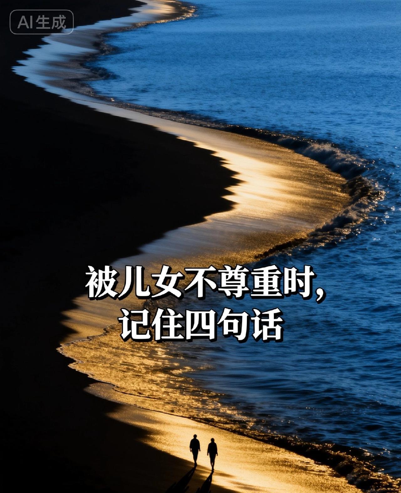 儿女不尊重你，记住这几句话很多父母倾尽所有，却换来了儿女的疏远、顶撞甚至嫌弃。