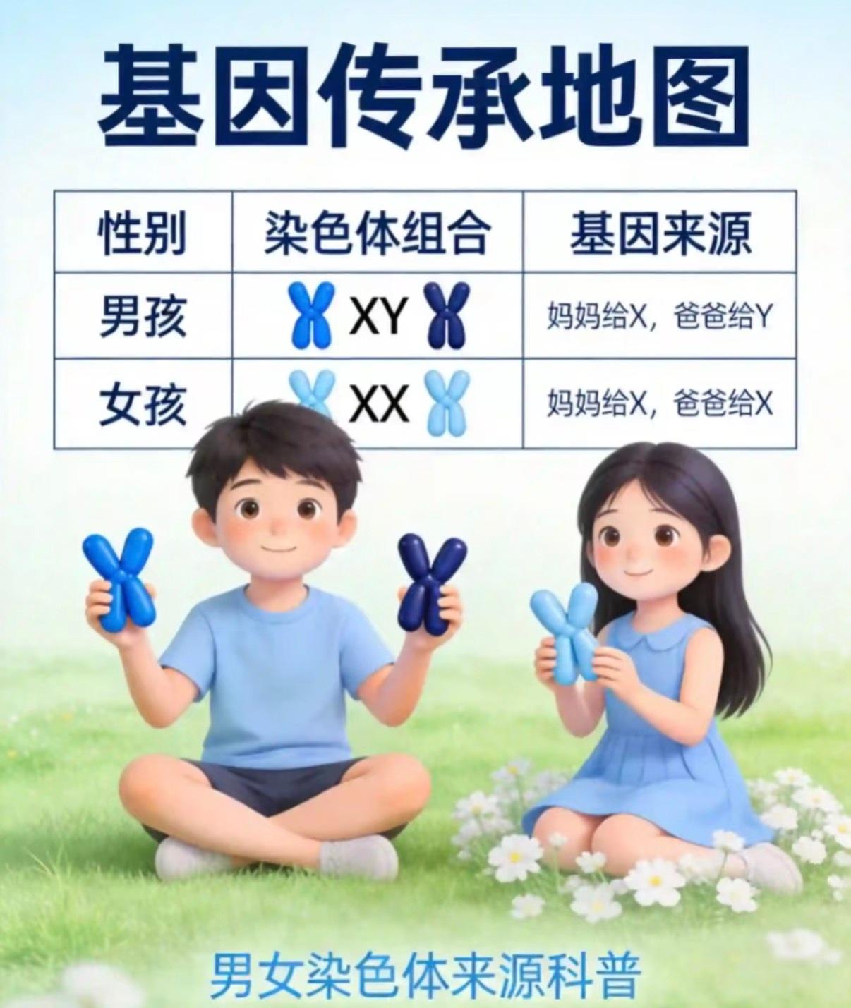 儿子像妈女儿像爸的真相真正靠谱的遗传规律，能拍板的只有性别和少数单基因显性特征（