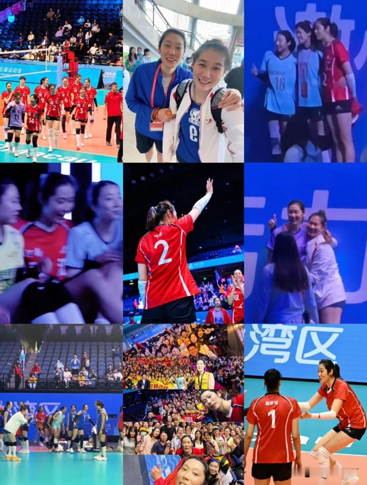 朱婷在本届全运会上收获很多队员合影，唯独没有里约奥运冠军队友们的任何互动。包括随