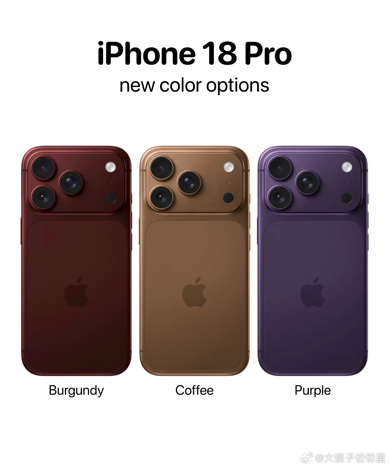 iPhone18Pro黑色款或继续缺席黑色没有没关系，但18Pro应该会把
