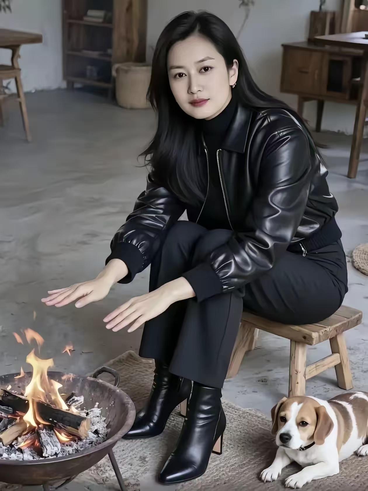这是单位下派的一位驻村工作队员，长得很漂亮，就像一朵绽放的牡丹花。近日，她发了一