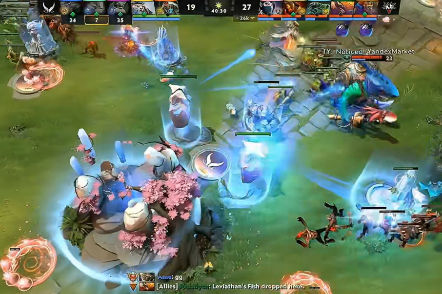 XG中期自乱阵脚遭Yandex团战碾压输掉第一局，感觉在对面有团队装潮汐撑团的情