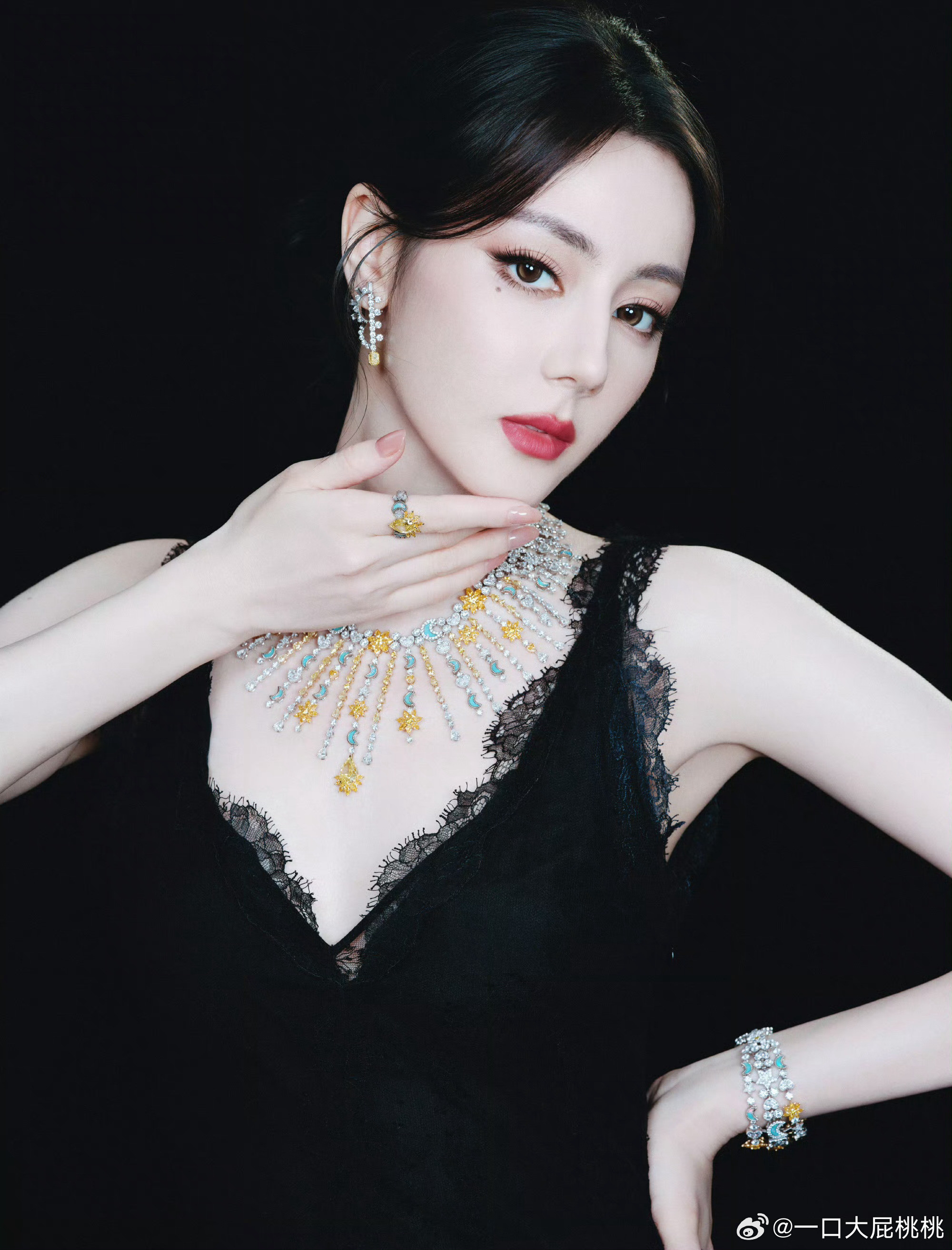 迪丽热巴｜迪奥高级珠宝晚宴出图💎很好展示了BelleDior高级珠宝，