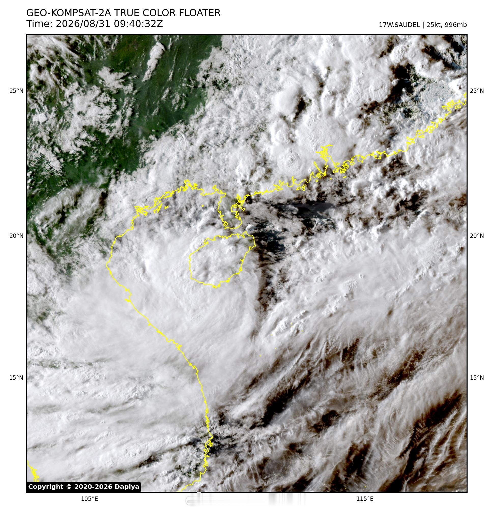 台风沙德尔【台风公报——沙德尔将复活】今年第18号台风“沙德尔”减弱后的残余涡旋