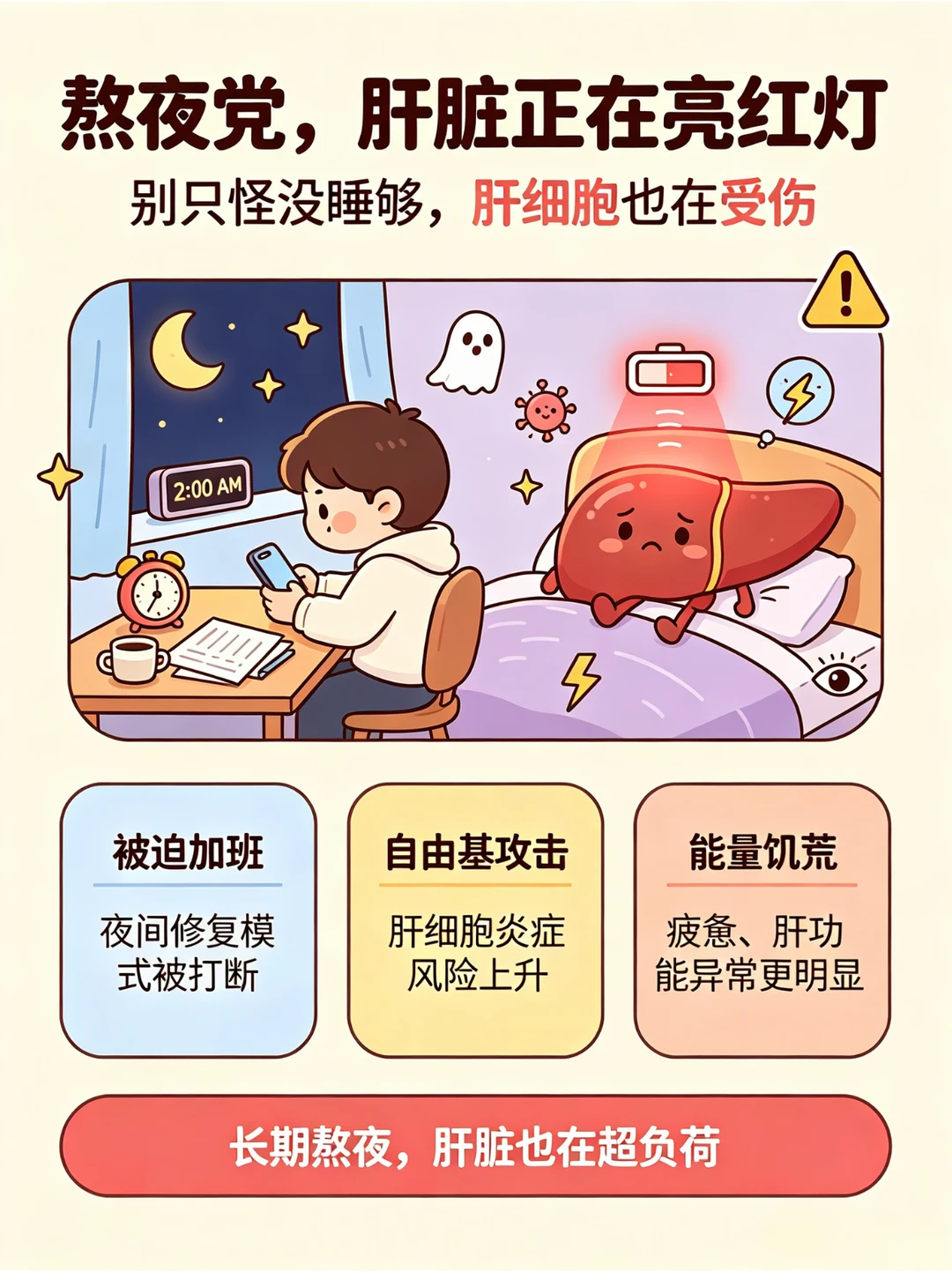 熬夜党体检单又亮红灯？是肝脏在“求救”！