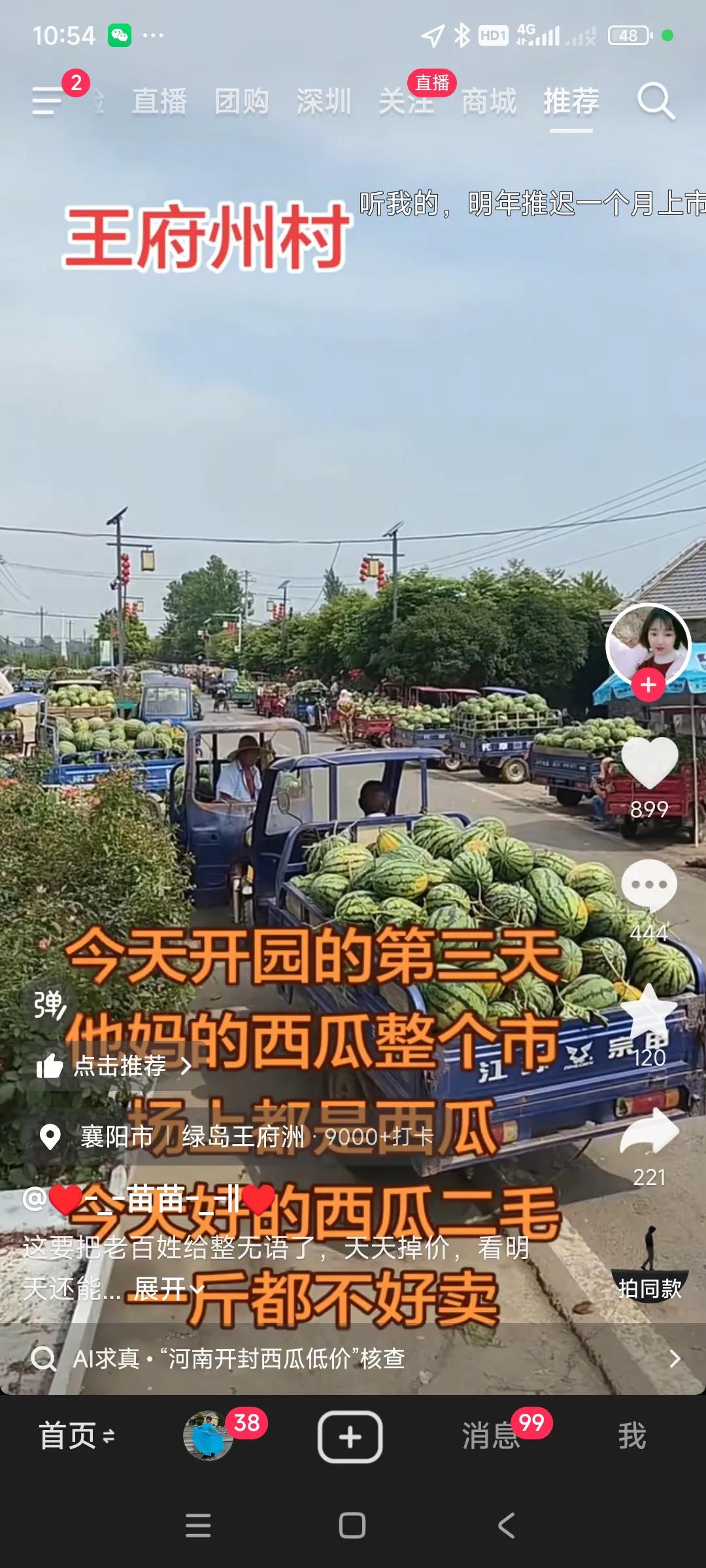 湖北老家真的才是物华天宝，人杰地灵，，，物资太丰富了，夏天我爱吃的西瓜，深圳4