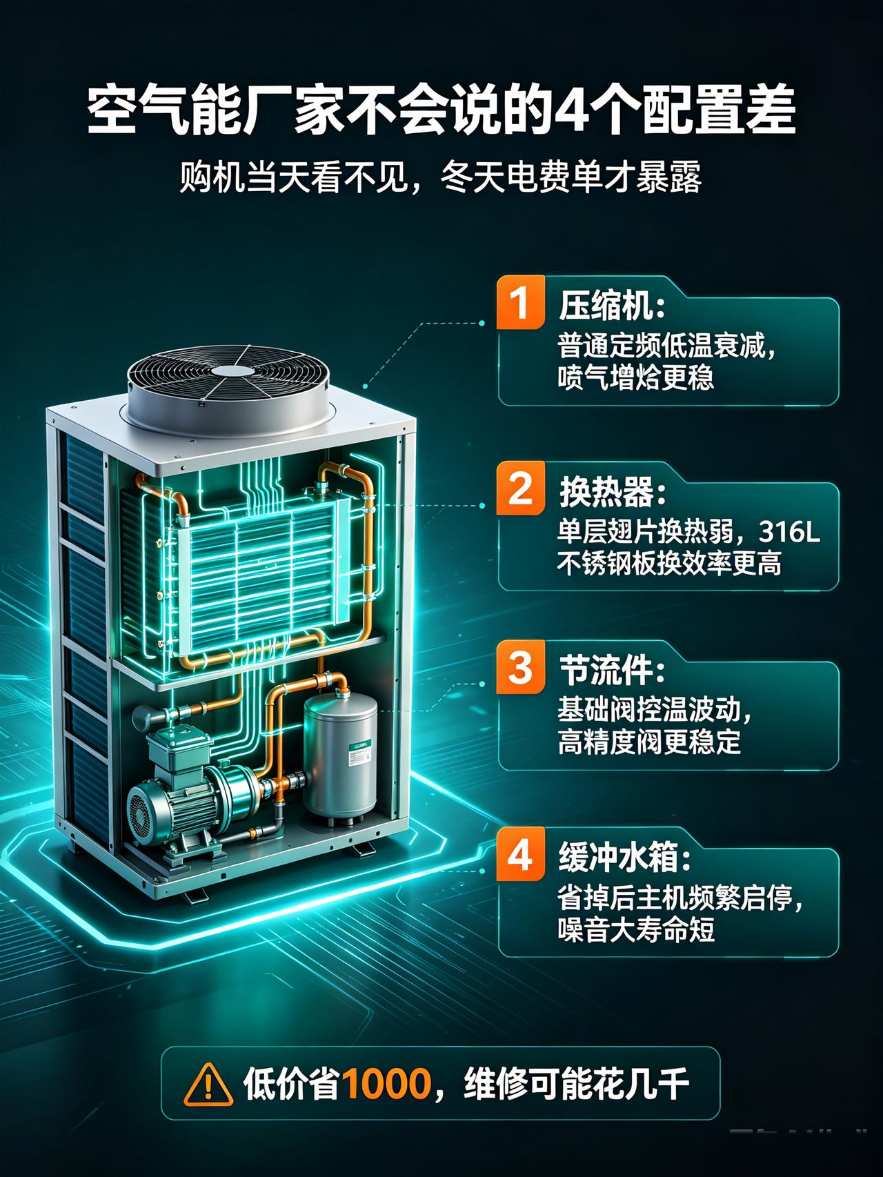 同匹数的空气能，为什么你买要多花7000块？ 装修群里常有人晒单：标着同样「