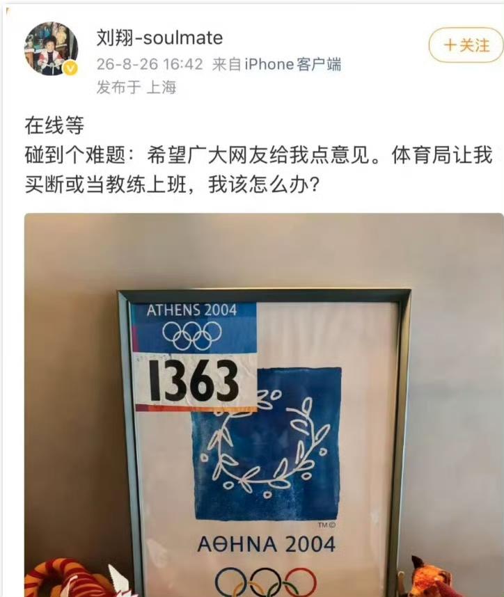说实话，我没搞懂刘翔发网上是什么意思？表面上看，是希望广大网友”给意见”，实