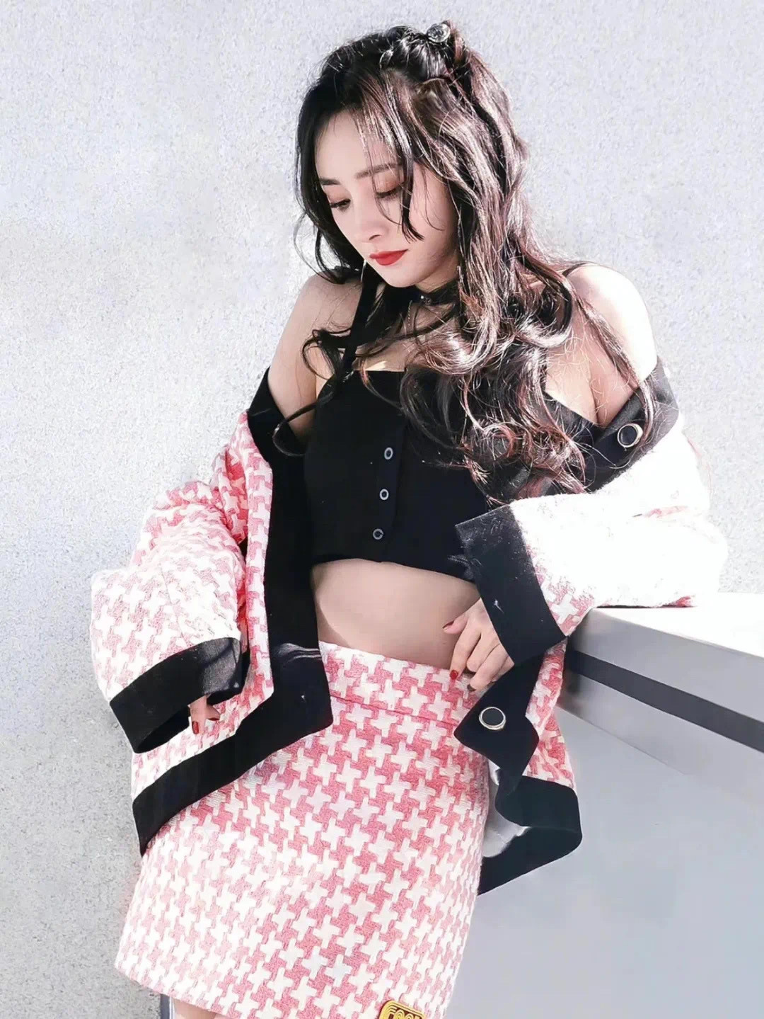 杨幂少女粉穿搭，这超模比例​​​