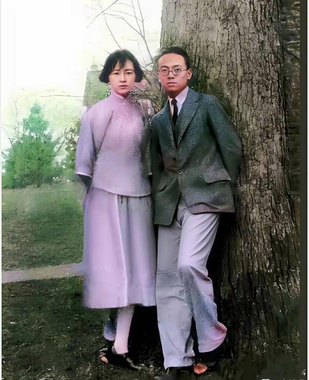 这便是林徽因和梁思成的真实模样，这可不是演戏，也并非电视剧里的演员，而是货真价实