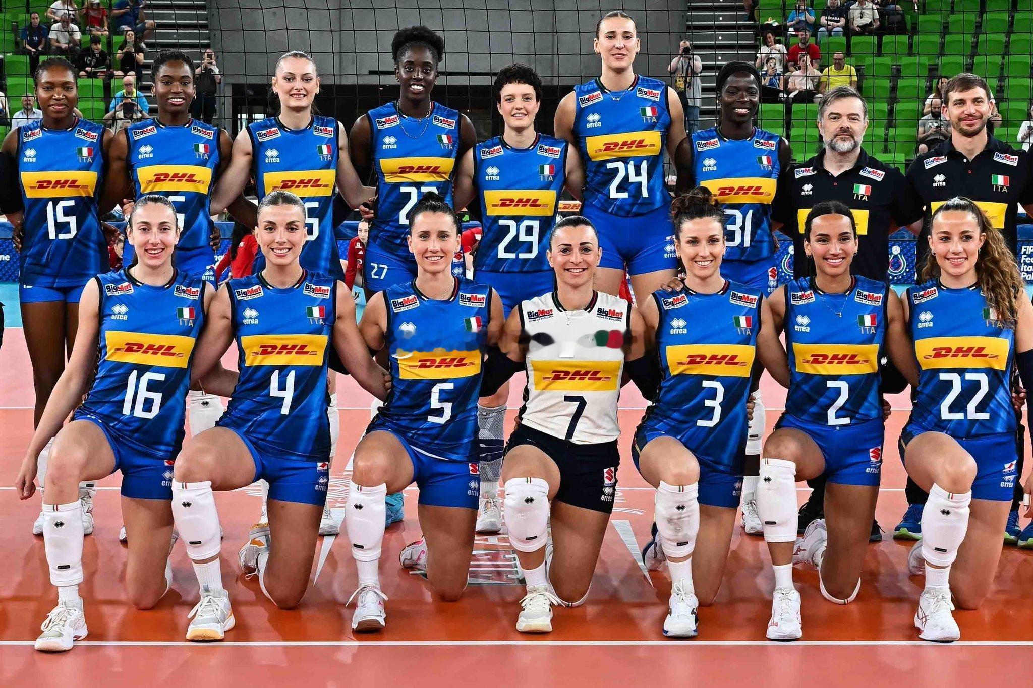 ✅意大利🇮🇹女排2026年VNL第一周14人名单:▶️二传（2人）：坎比，斯