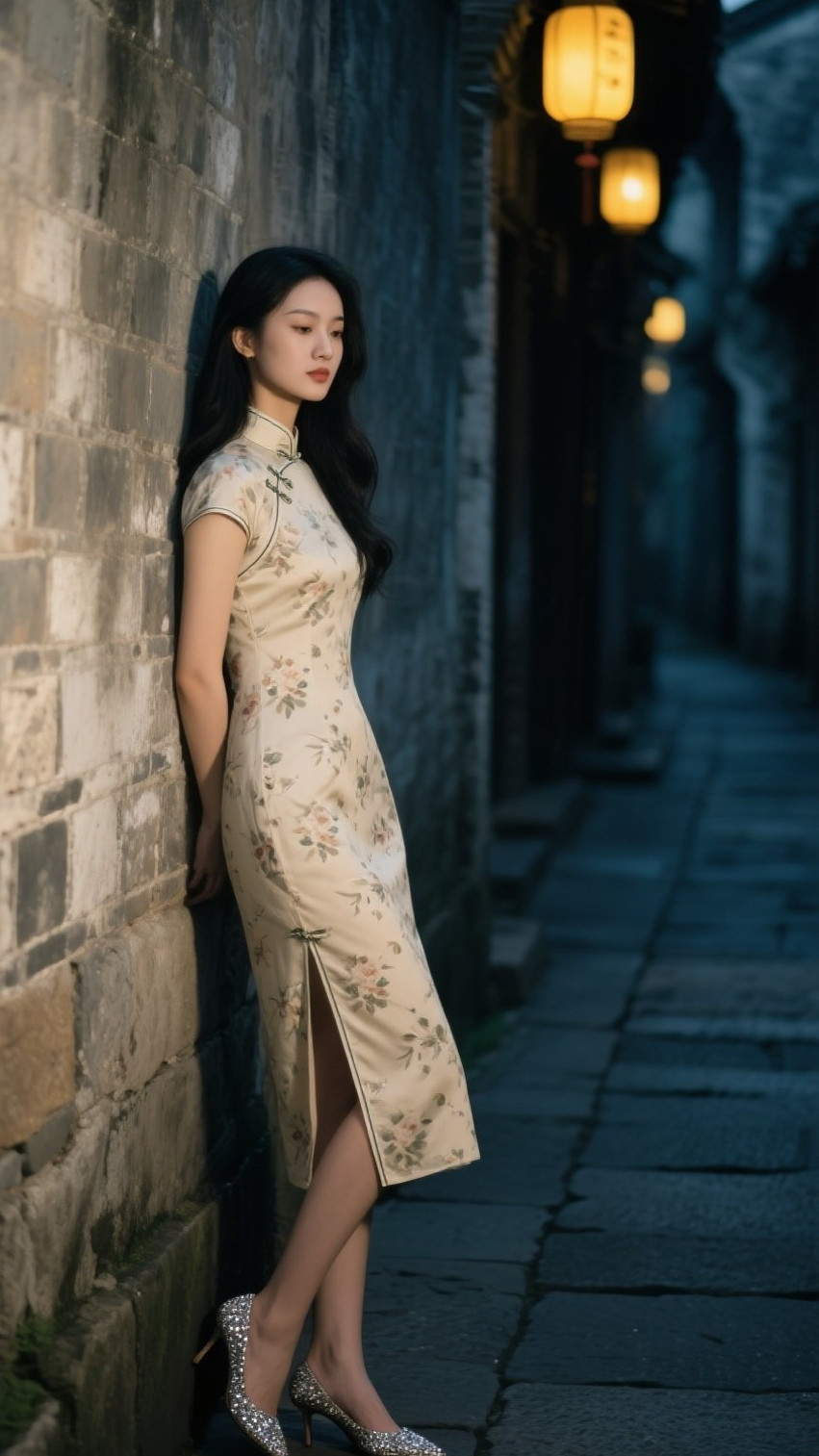 清纯美眉旗袍藏不住美美女写真