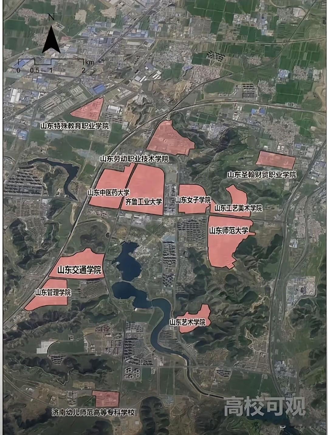 长清大学城高校地图