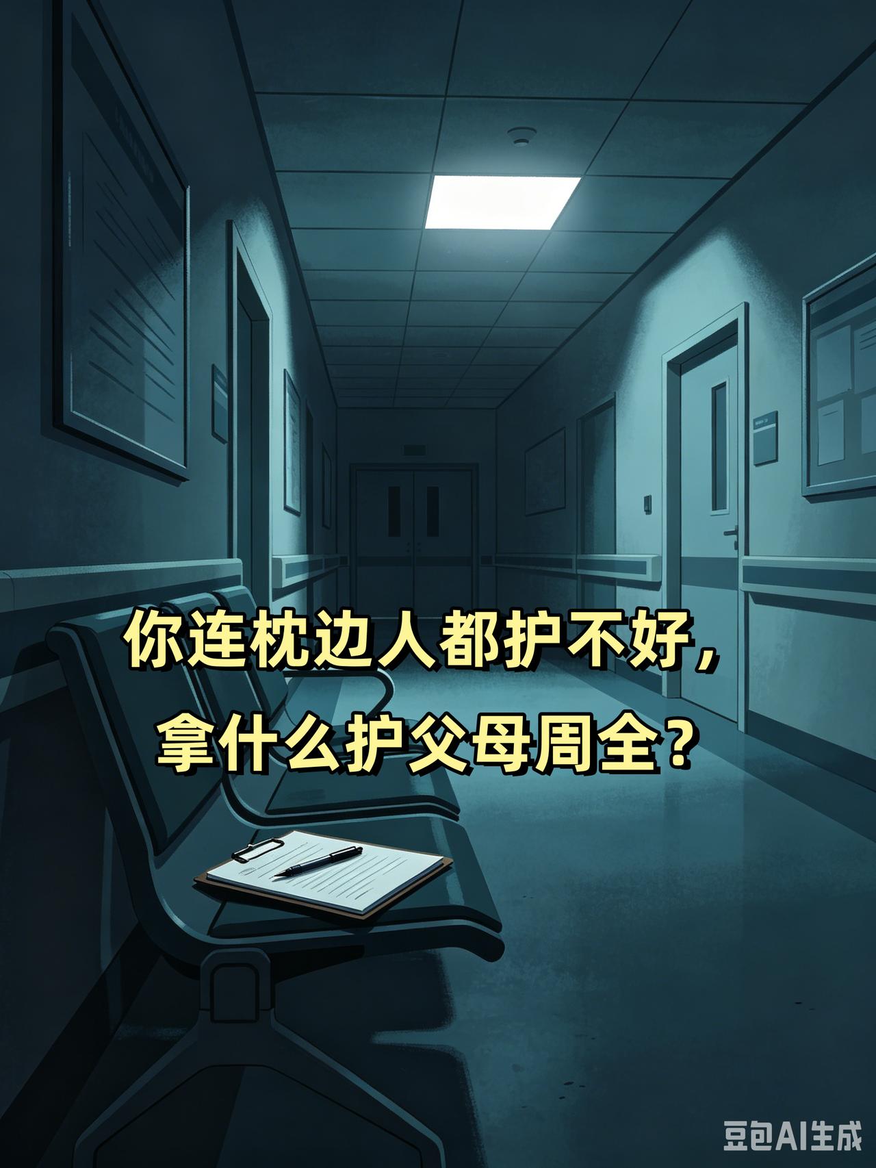 我爸住院那晚，我老婆在医院走廊扇了我一巴掌。不是闹着玩，是真扇，声音整个走廊