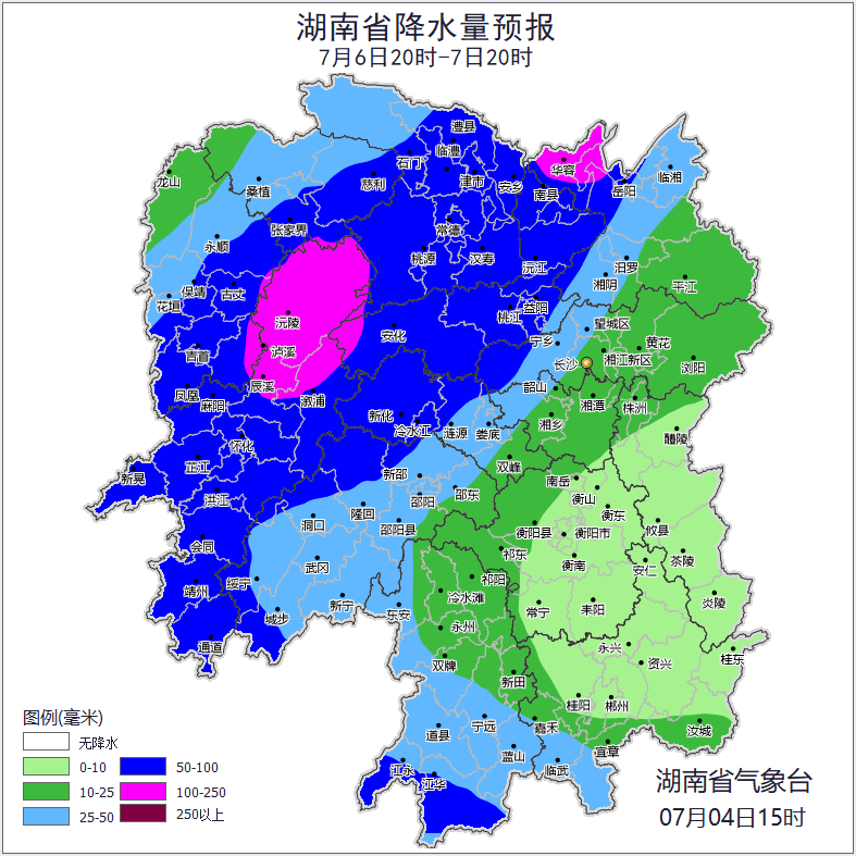 湖南天气: 暴雨、大暴雨, 阵风8~10级