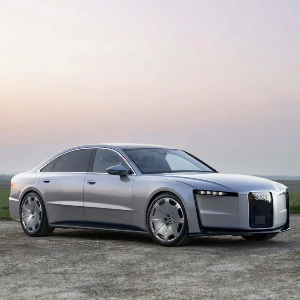 外媒渲染的奥迪新A8外形，用的新TT的设计语言。不过其实新A8项目没了，D5结束