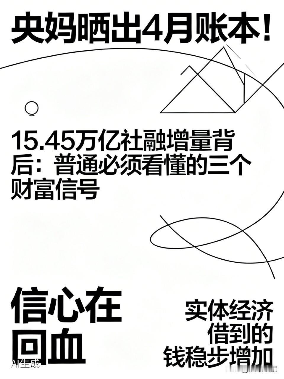 央妈晒出4月账本！15.45万亿社融增量背后：普通人必须看懂的三个财富信号