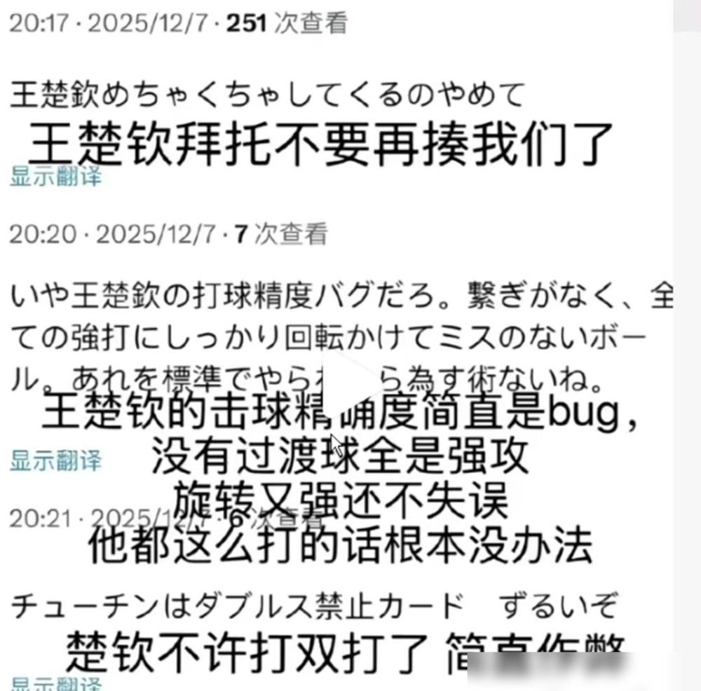 小日子的球迷评价混团决赛莎头组合的混双表现。看着太有意思了。说白了，就是在混