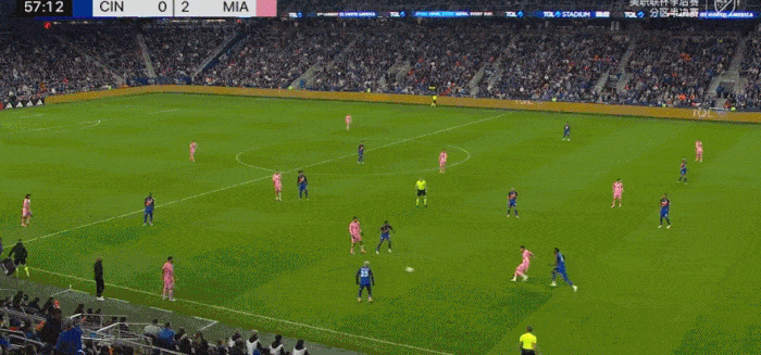 球王变助攻大师！梅西献助攻帽子戏法，迈阿密国际4-0领先辛辛那提FC美职