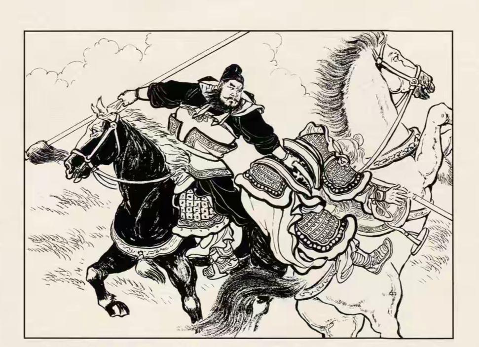 三国演义连环画：这员大将是谁？与张飞大战了十余合，就被生擒活捉了！这位大将身