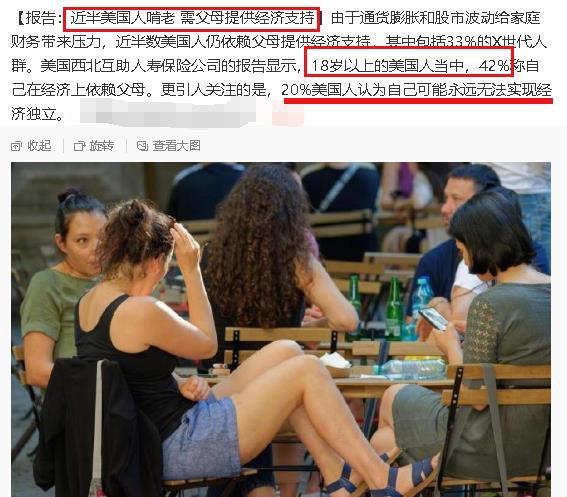 美国18岁就独立？全是假的！近半数成年人都在“啃老”。一直以为美国人一到18岁