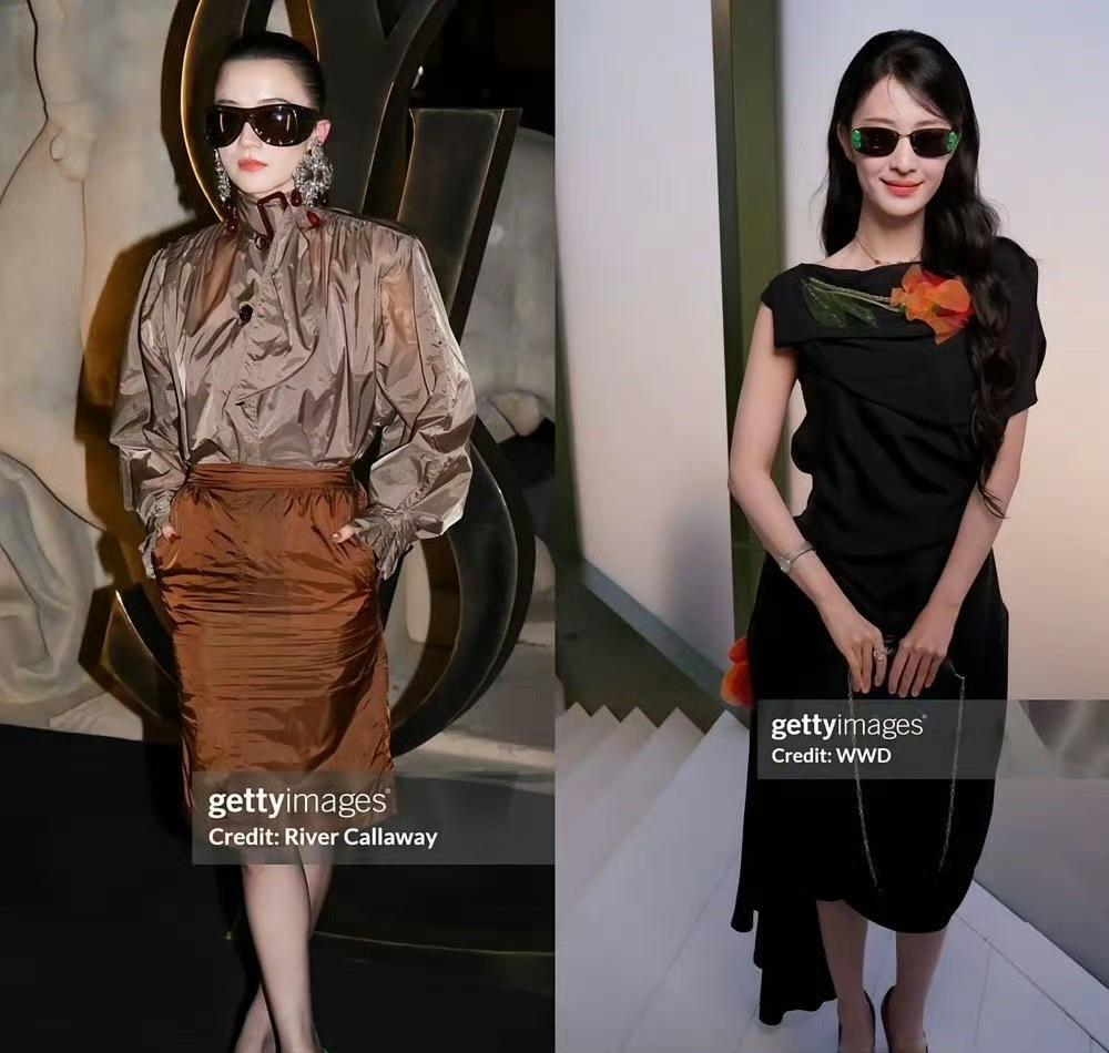巴黎时装周上，46岁的宋佳与27岁的王楚然同场亮相，风格对比鲜明。宋佳一袭廓形