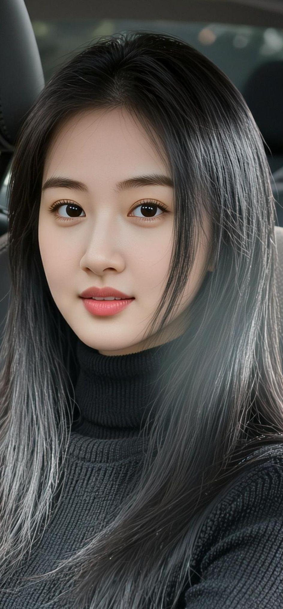 AI黑发女神的风采高颜值美女每日分享