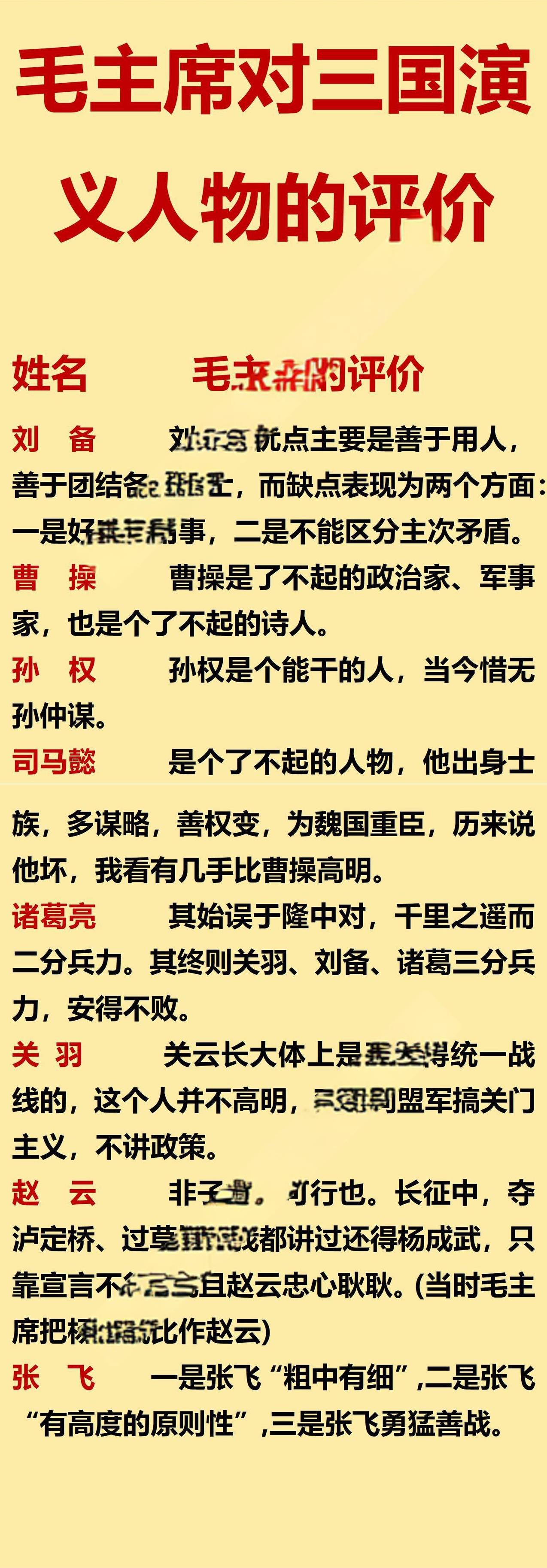毛主席认为：曹操了不起毛主席认为：孙权了不起如图是毛主席对三国演义中人物的看