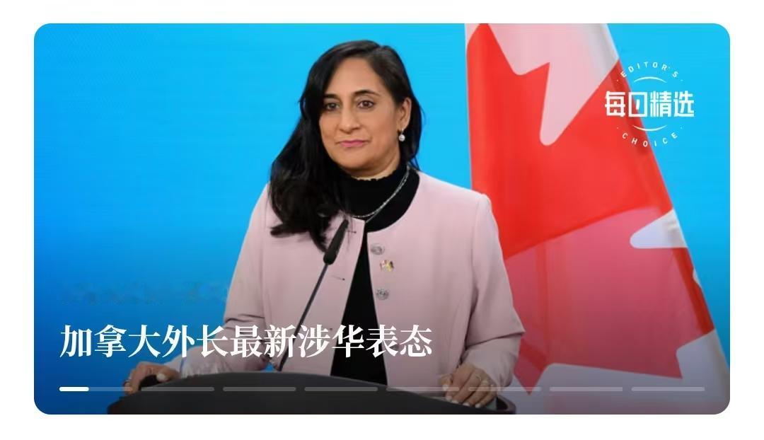 加拿大外长涉华表态，我很不喜欢。这位外长叫阿南德，她居然这样说”……加