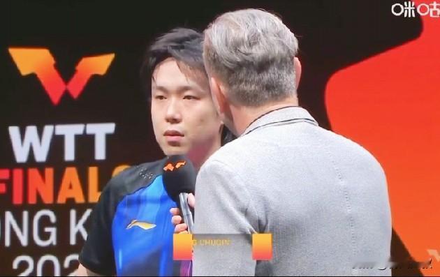 王楚钦为什么能4:1轻易拿下大布？看记者采访，他怎么说？大头说：大布在欧