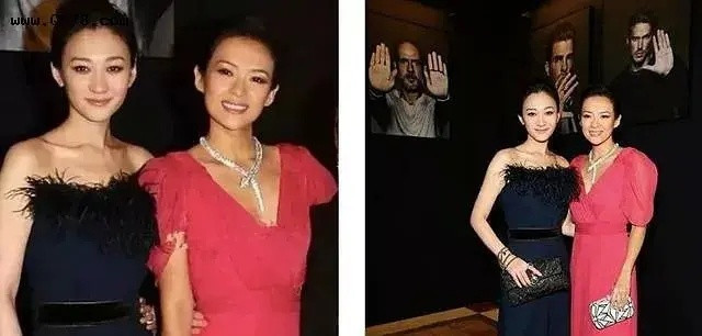 李小冉真是合照杀手，谁和她站一起都变成大黑土妞，而且淡颜气质合影的时候遇到锋利气