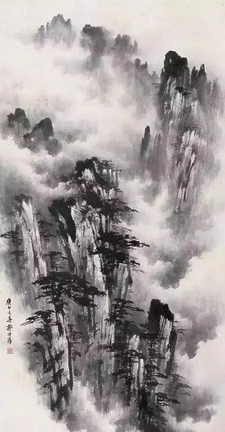 郭传璋山水画。郭传璋（1912-1990），当代掌握"北宗"山水画传统技法功