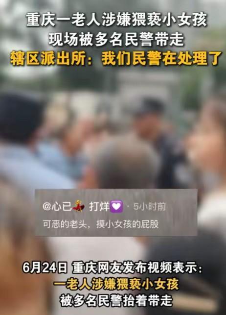 重庆这BT老头真是污辱了老师这个职业，人面兽心！重庆在一公园内，一个满头花白的老